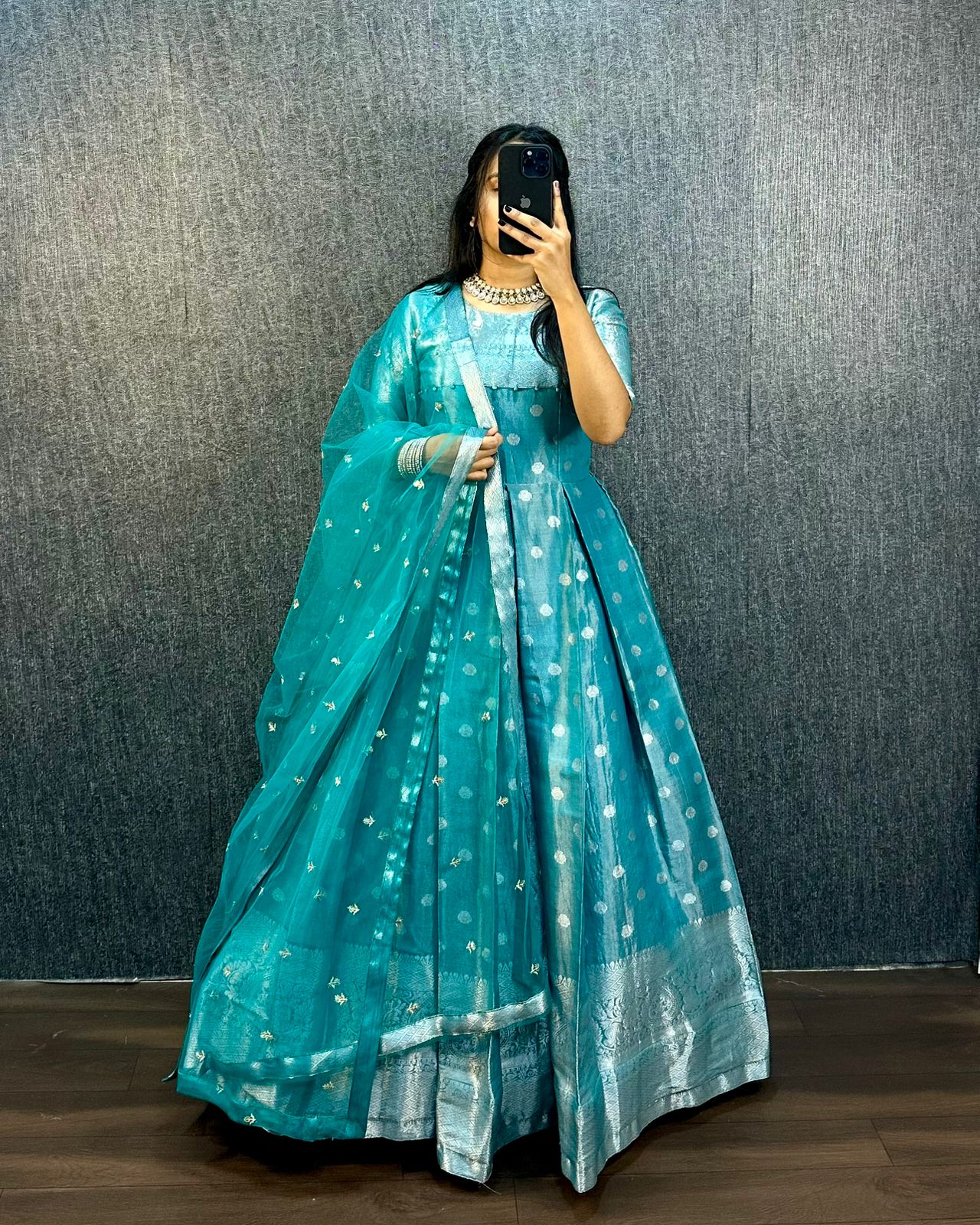 Product Image - Exclusive Designer Georgette Gown - Perfect for Festive and Wedding Wear
