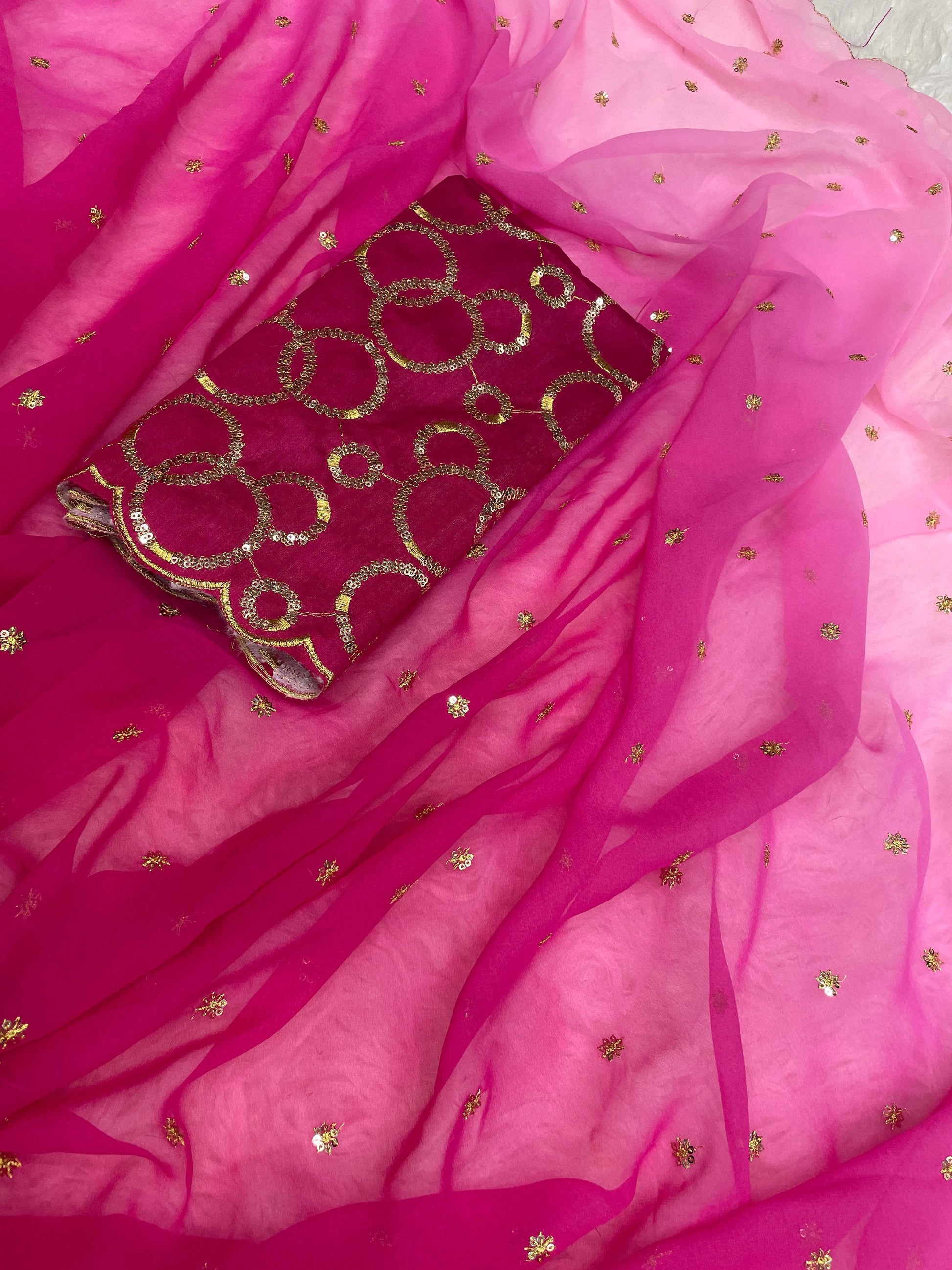 Product Image - Elegant Pure Georgette Designer Saree for Festive & Wedding Wear