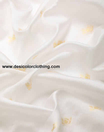White Kanjivaram Silk Saree