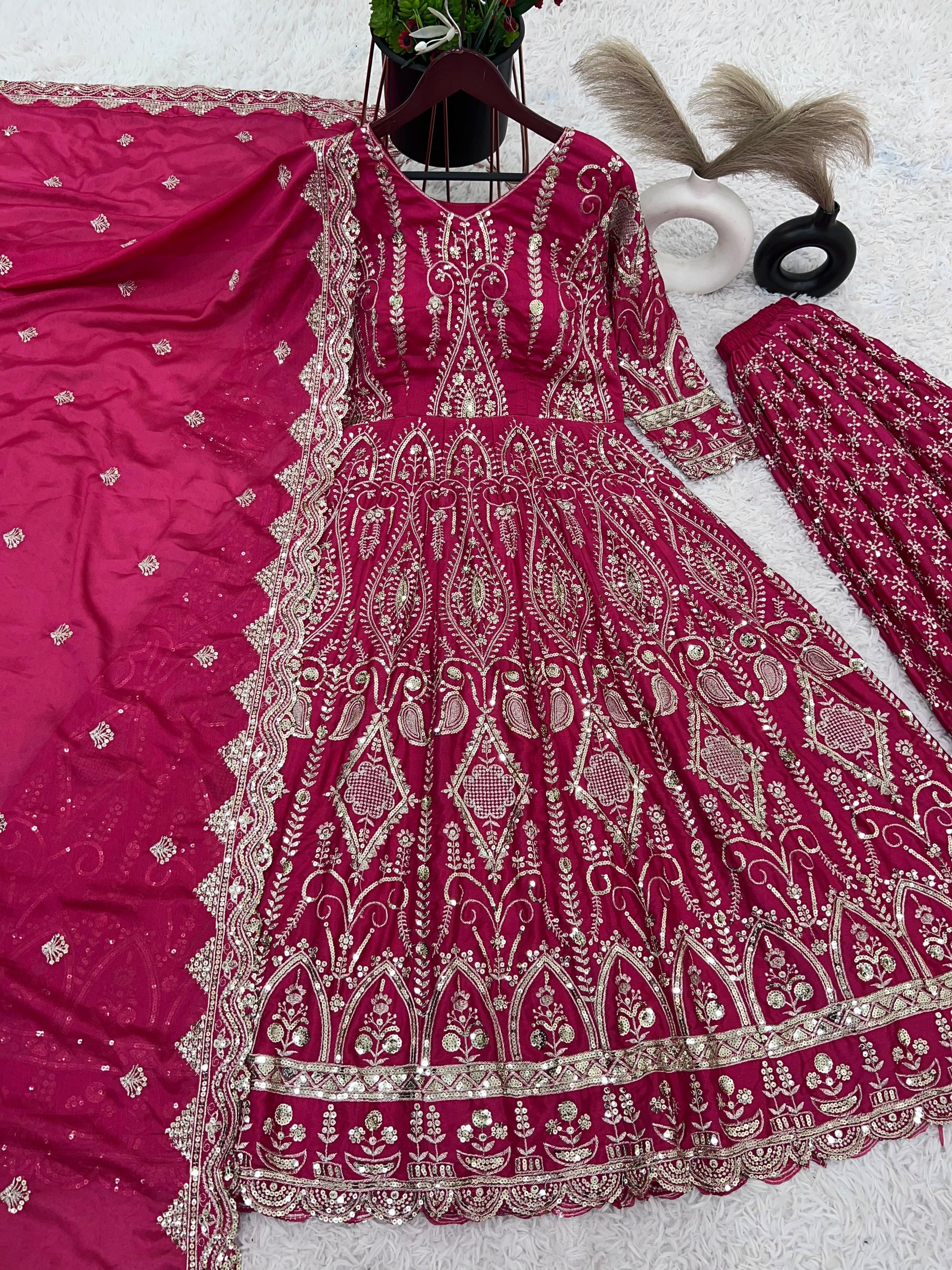 Product Image - New Designer Party Wear Gown with Sharara Collection