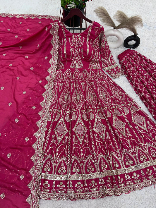 Product Image - New Designer Party Wear Gown with Sharara Collection