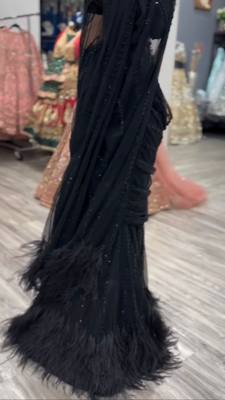 Product Image - Designer Sarara Lehenga Saree with Butterfly Net Fabric