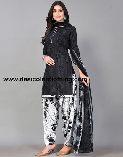 Printed Unstitched Salwar Suit Material