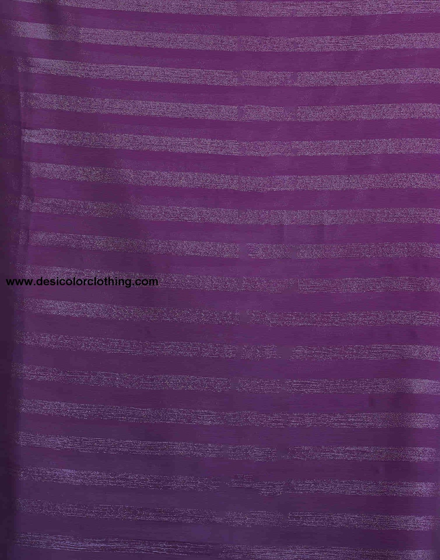 Dark Purple Chiffon Zari Plain Saree