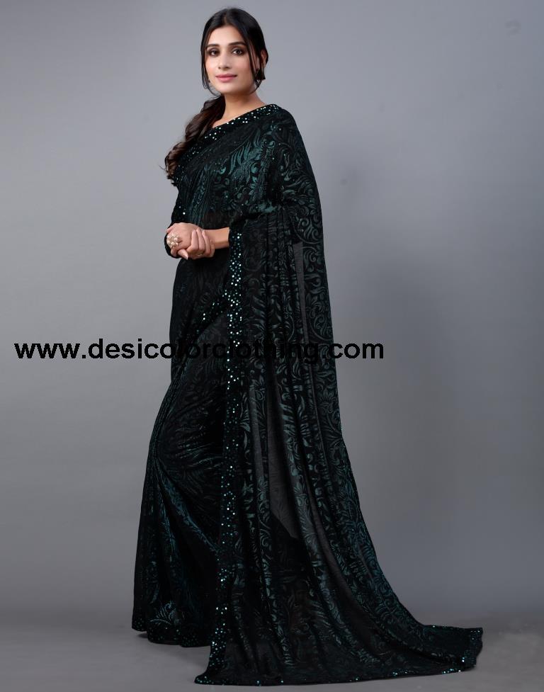 Rama Green Woven Saree | 2324S213