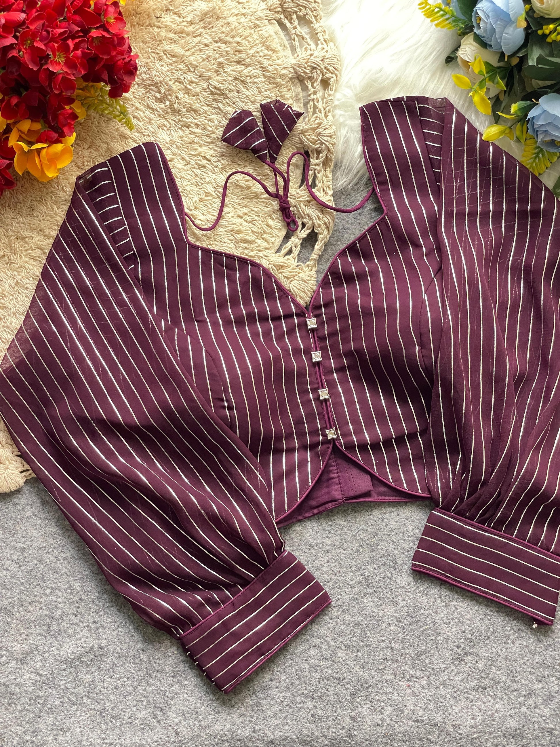 Product Image - Exquisite Designer Georgette Blouse for Ethnic & Festive Occasions