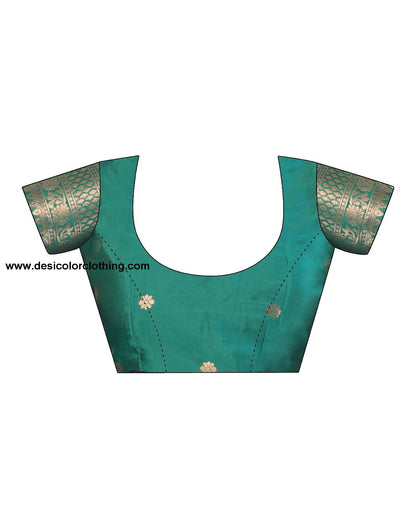 Blue Banarasi Silk Woven Saree