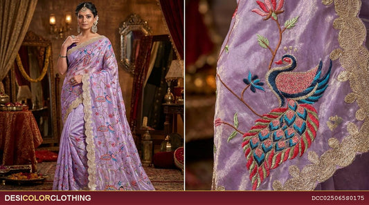 Product Image - Elegant Designer Embroidery Fancy Saree - 1