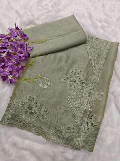 Product Image - Elegant Designer Georgette Saree for Weddings & Festive Wear