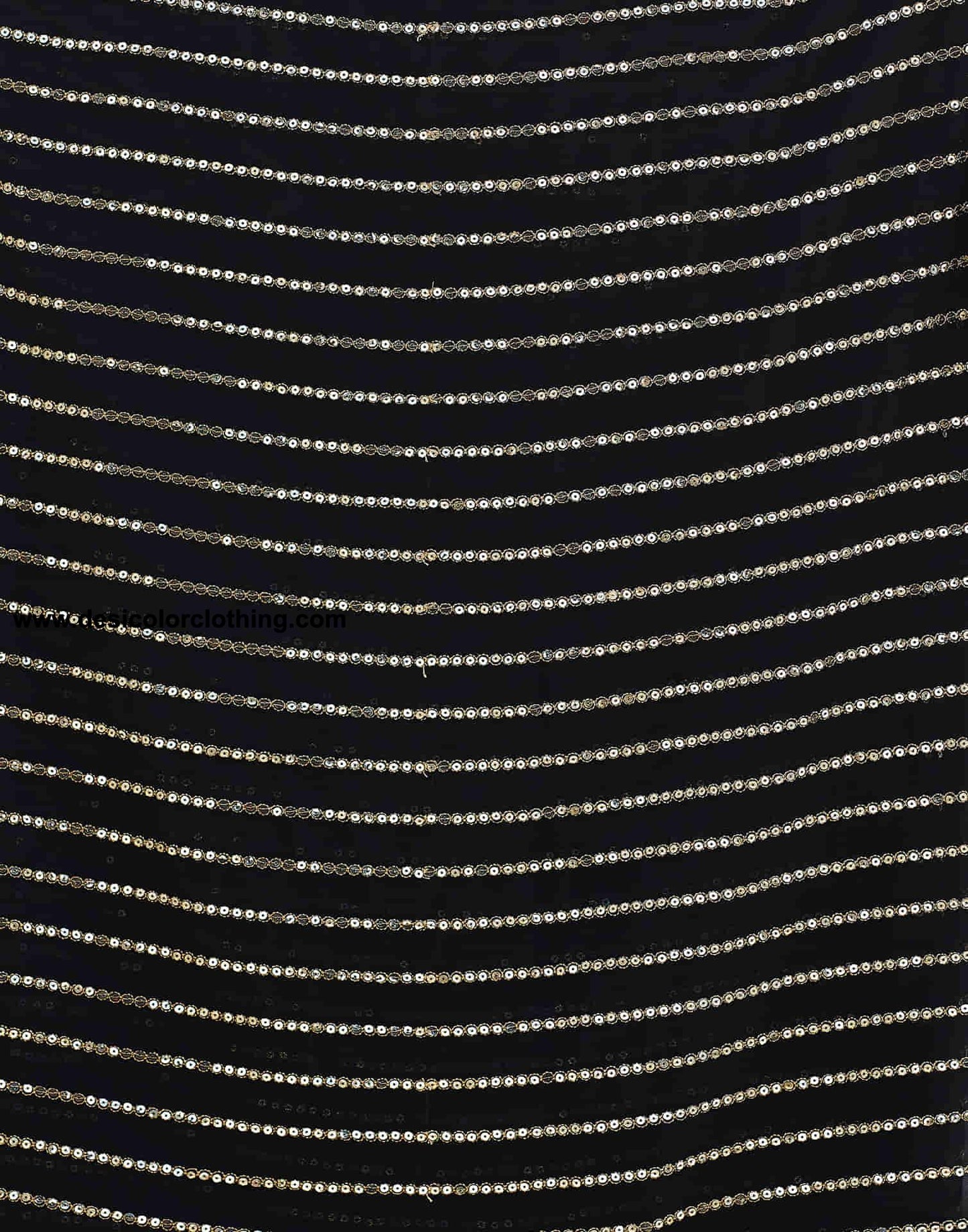 Black Georgette Sequence Saree