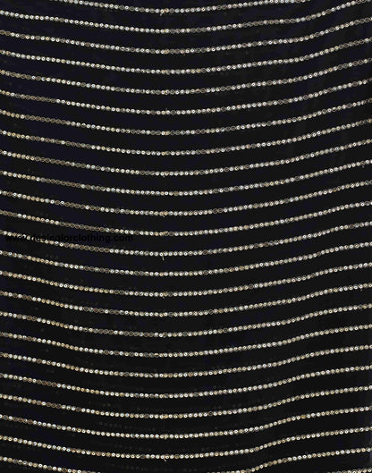 Black Georgette Sequence Saree