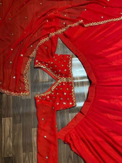 Product Image - Luxurious Designer Gajji Silk Suit & Banarasi Lehenga Choli for Festive & Wedding Wear