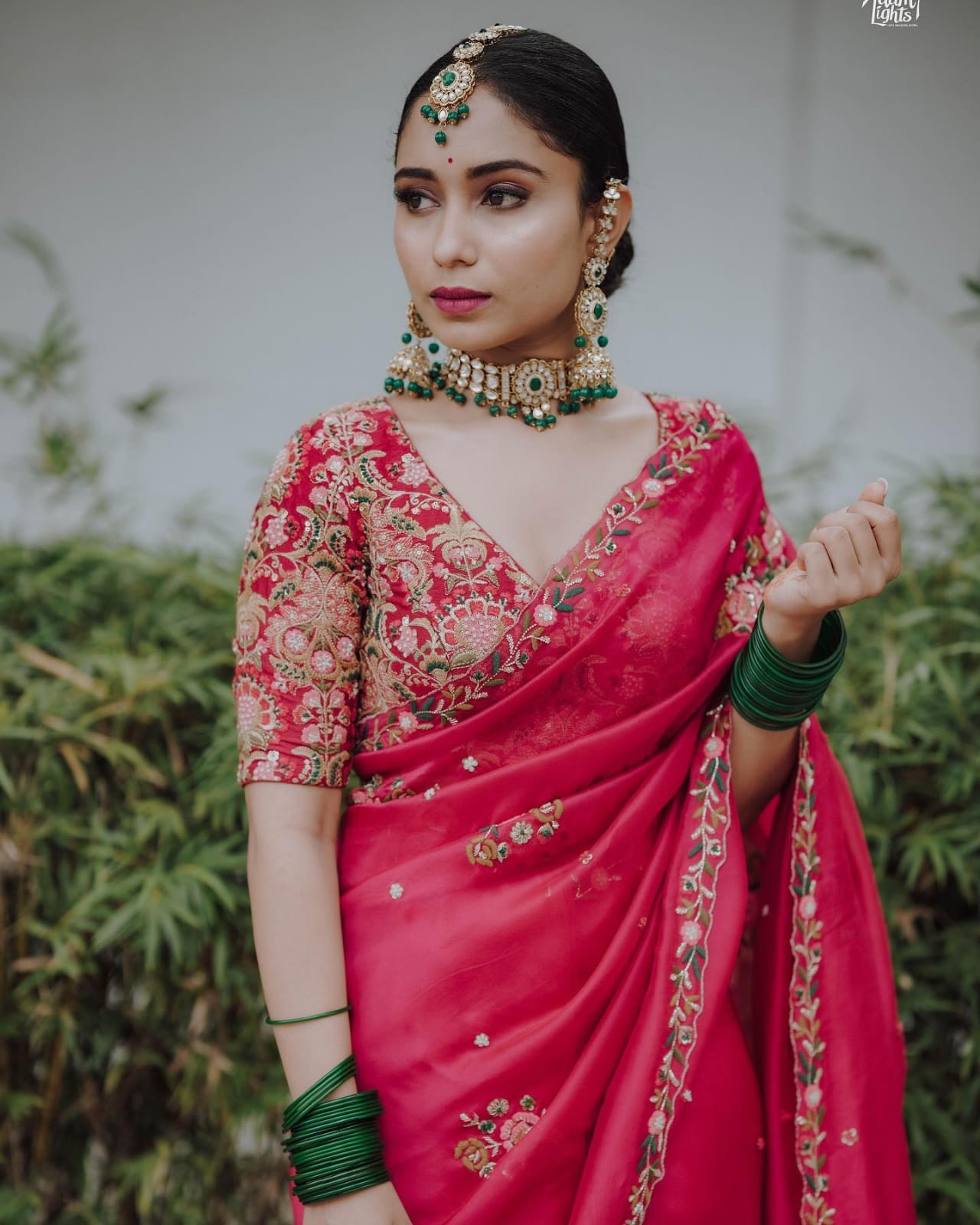 Product Image - Designer Organza Khadi Silk Saree with Embellished Blouse