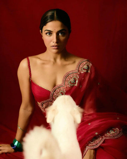 Product Image - Designer Rangoli Silk Saree with Fancy Thread & Sequence Work
