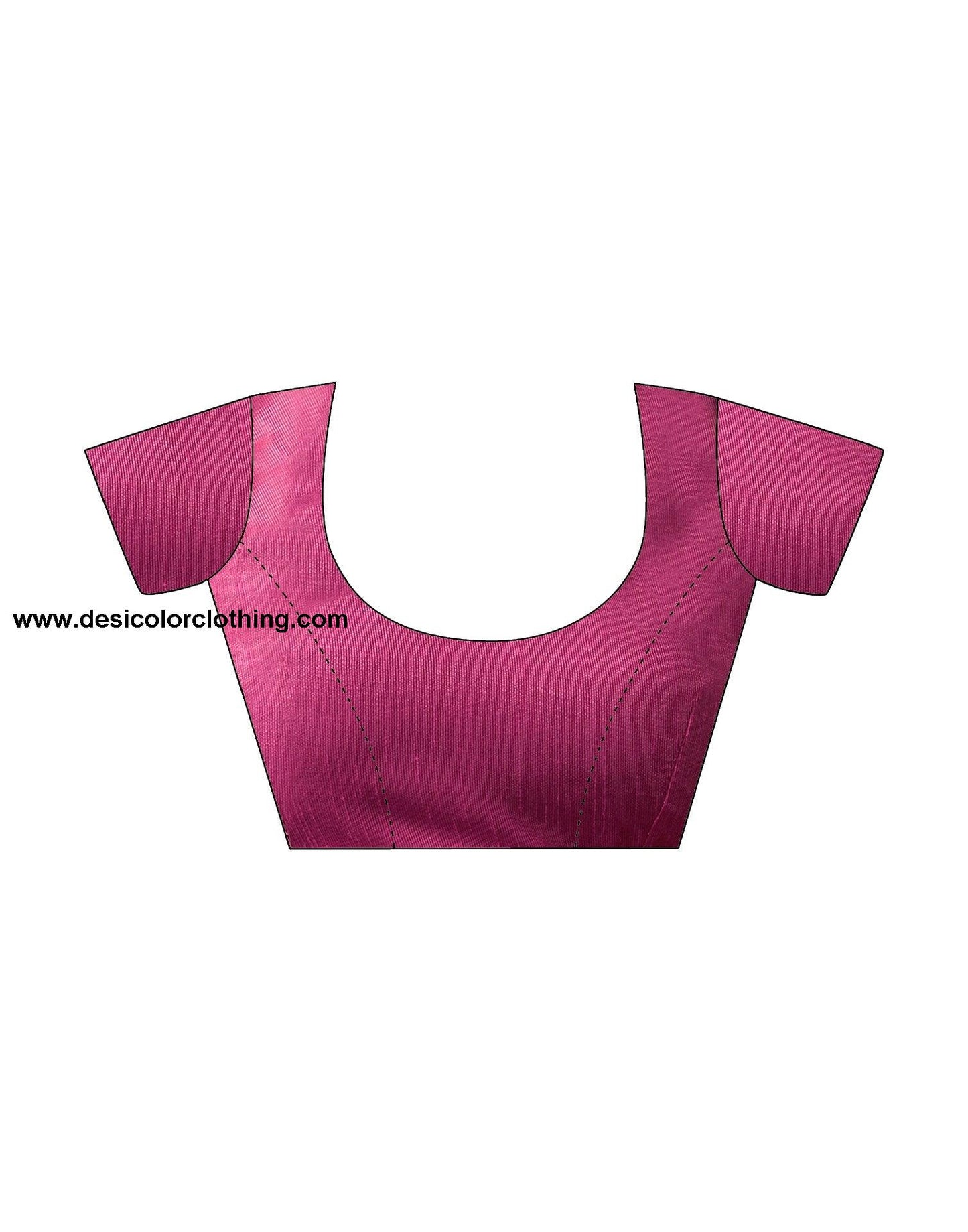 Dark Pink Chiffon Plain Saree