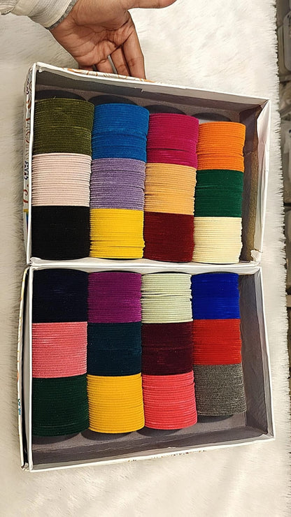 Product Image - Designer Velvet Bangles Combo Box