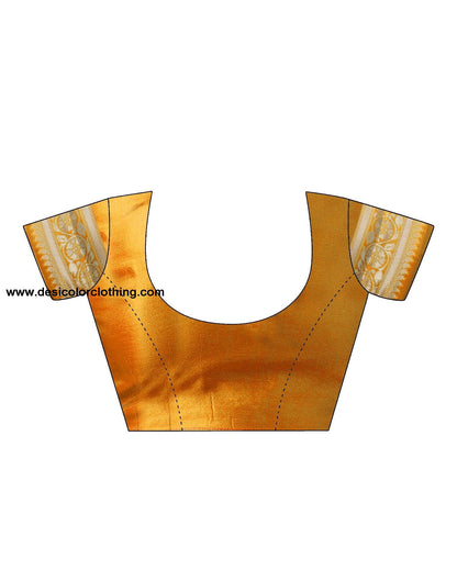 Turmeric Yellow Jacquard Silk Saree