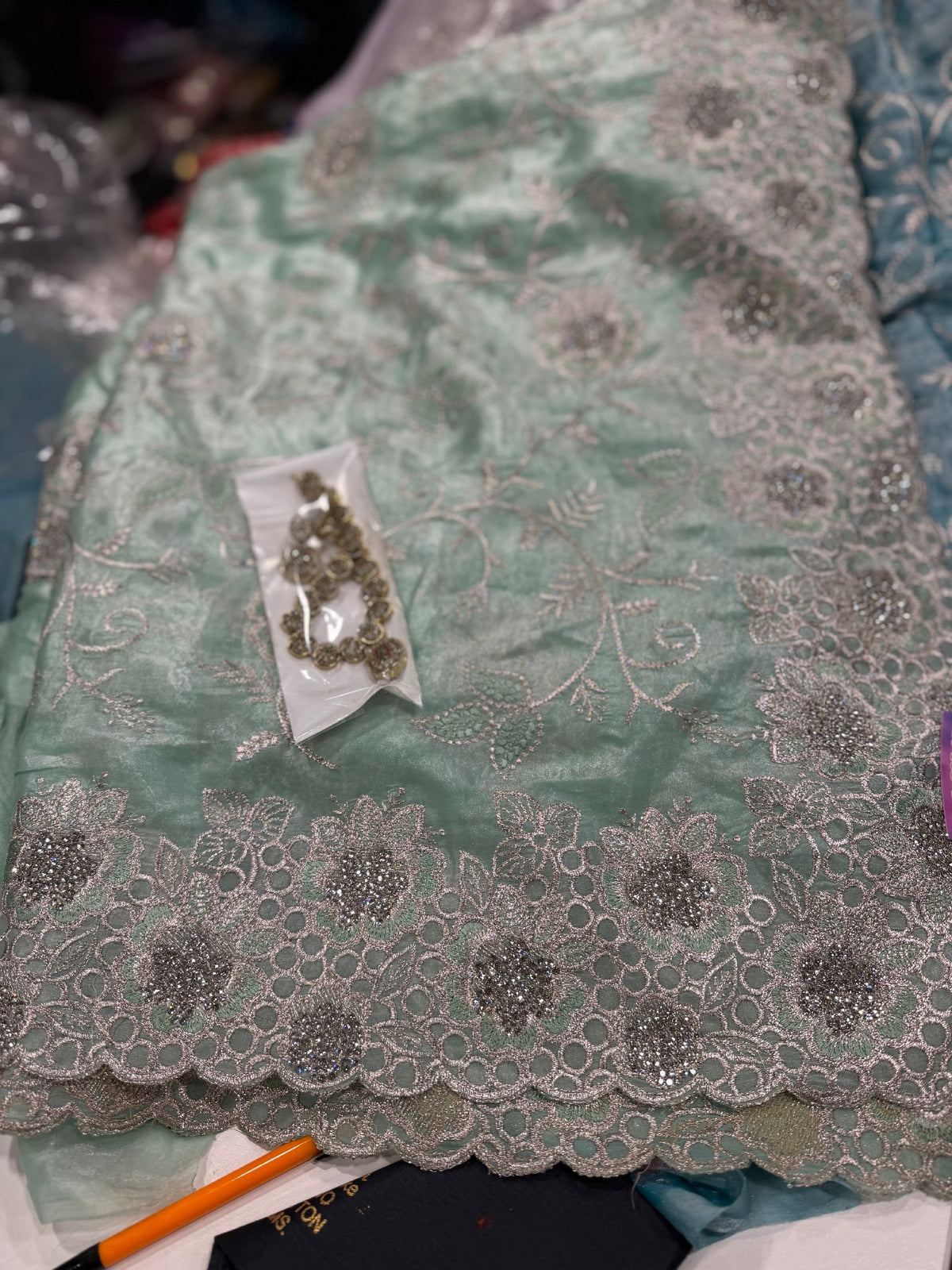 Product Image - Designer heavy work saree for wedding or festival wear - 13