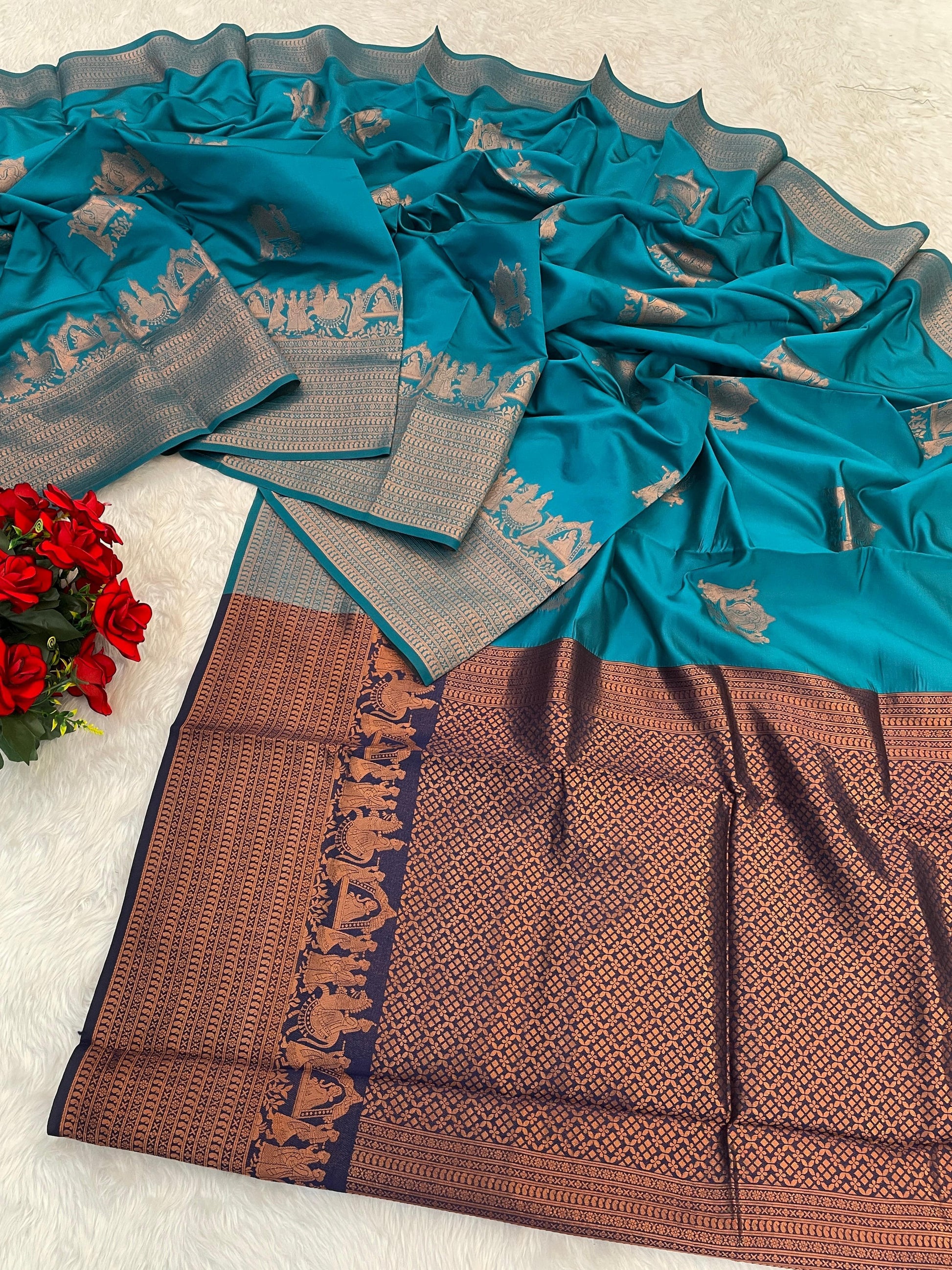 Product Image - Elegant Tissue Soft Silk Banarasi Saree - Ethnic Wear