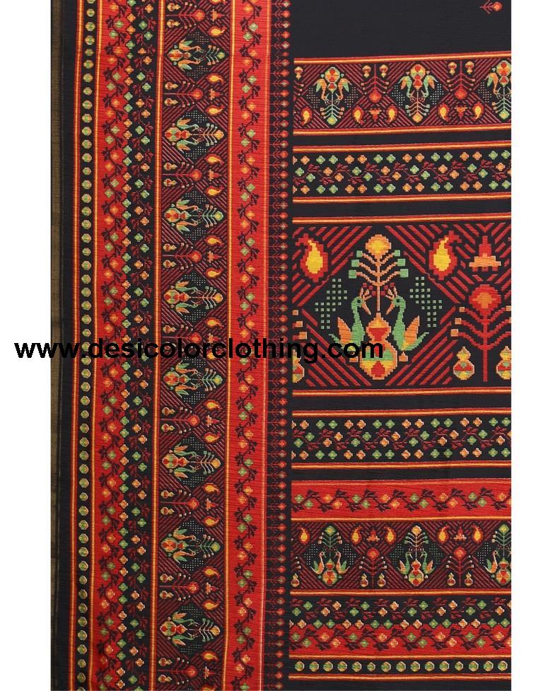 Black Printed Saree | 2306S120