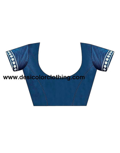 Rama Blue Cotton Printed Ready To Wear