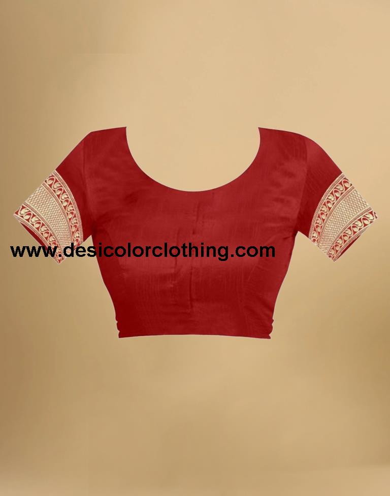 Red Jacquard Banarasi Silk Saree