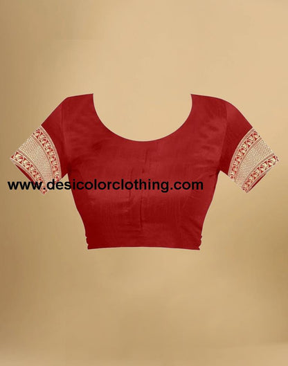 Red Jacquard Banarasi Silk Saree