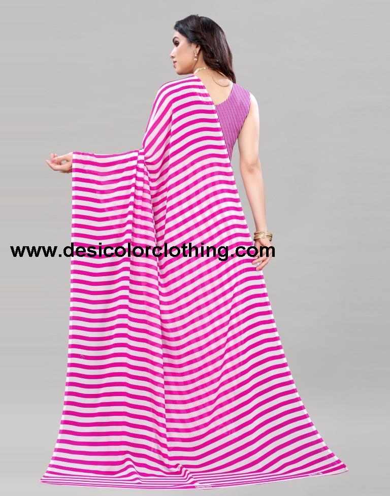 Pink Printed Saree | 2097S451