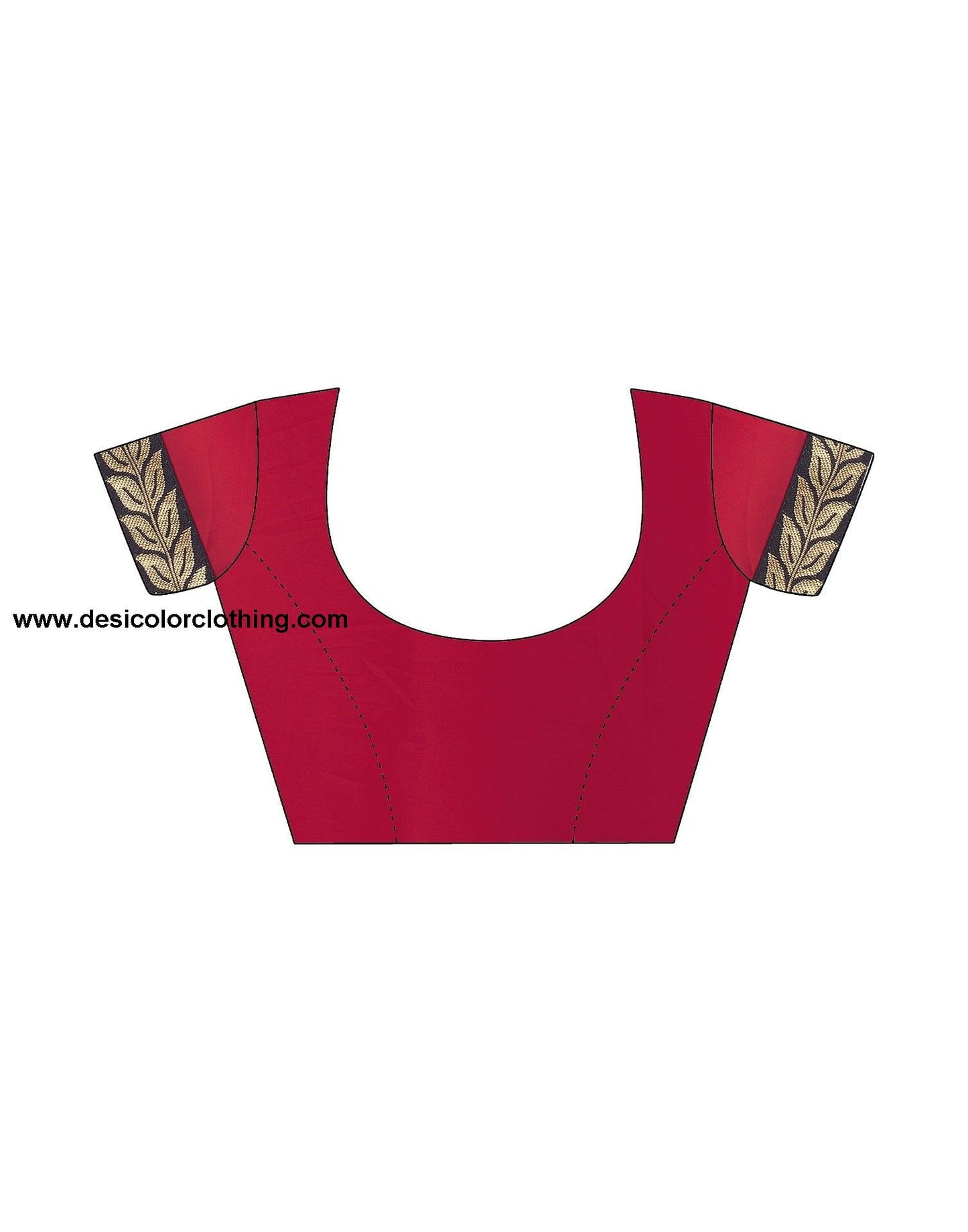 Red Plain Georgette Saree