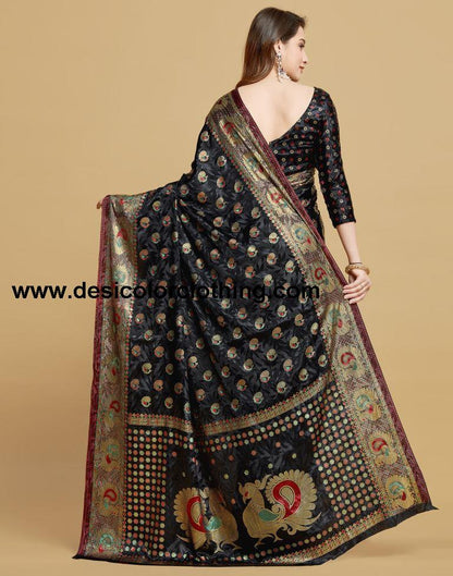 Black Silk Saree