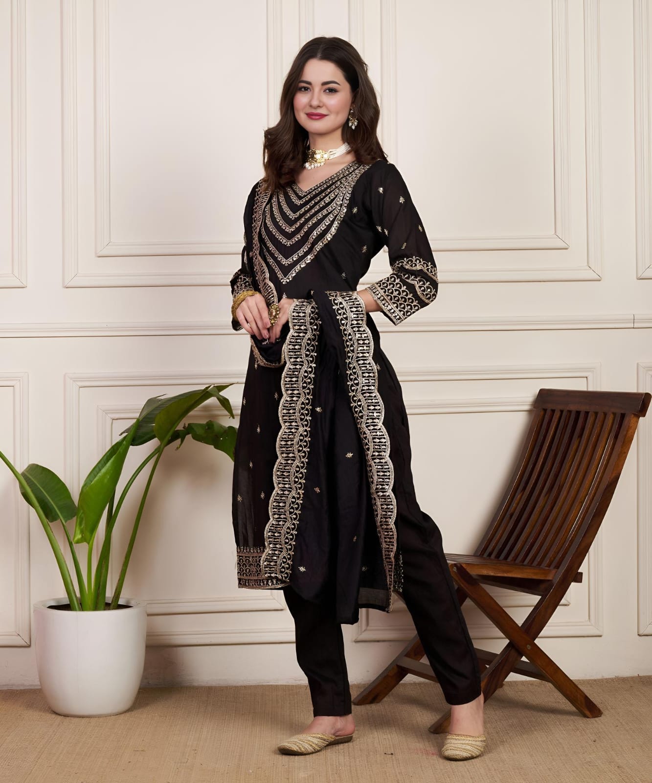 Product Image - Designer Chanderi Silk Suit