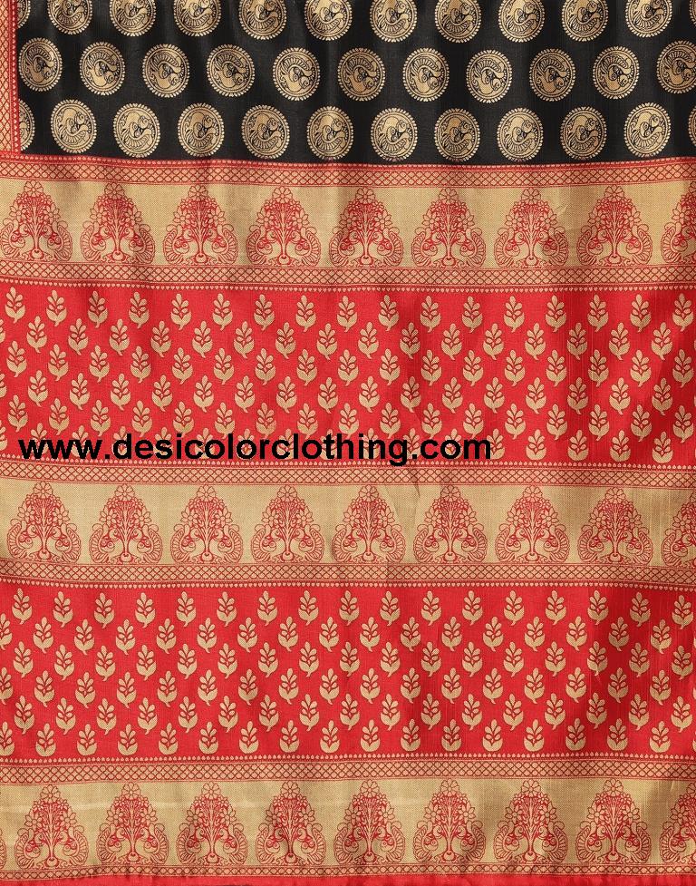 Black Banarasi Silk Saree