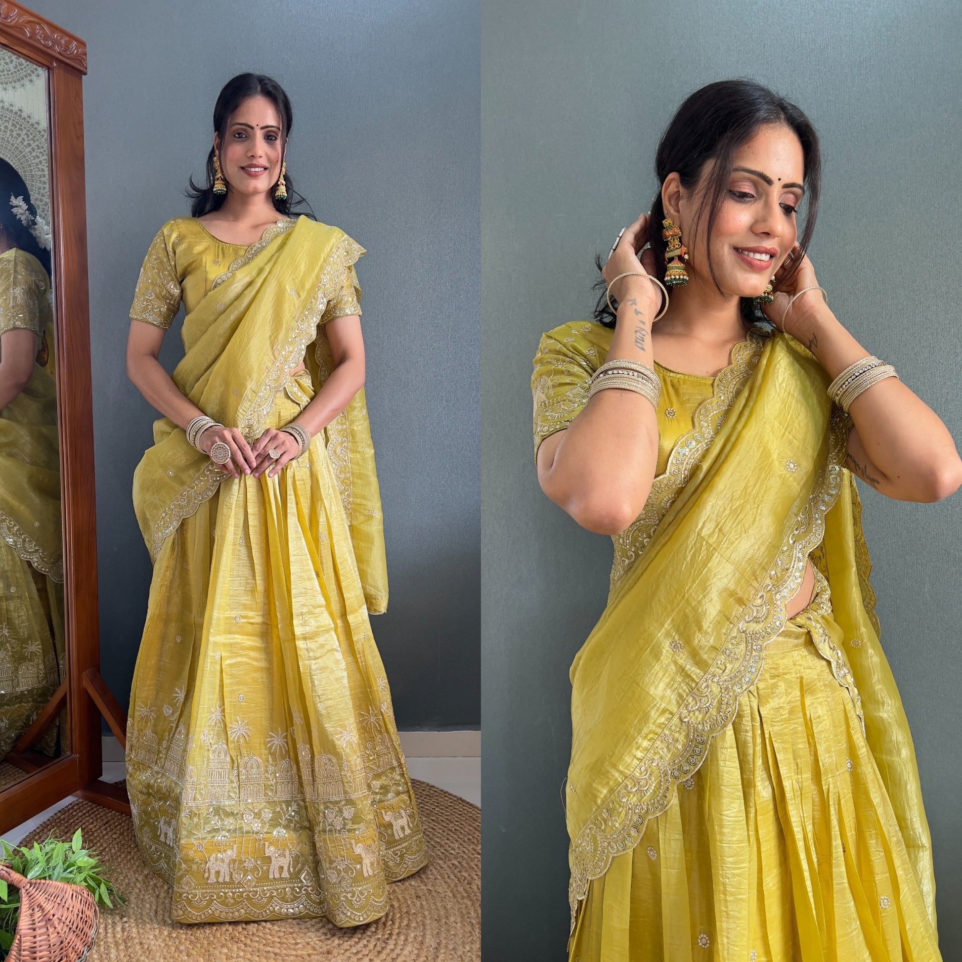 Product Image - Elegant Designer Lehenga Choli with Embroidered Dupatta