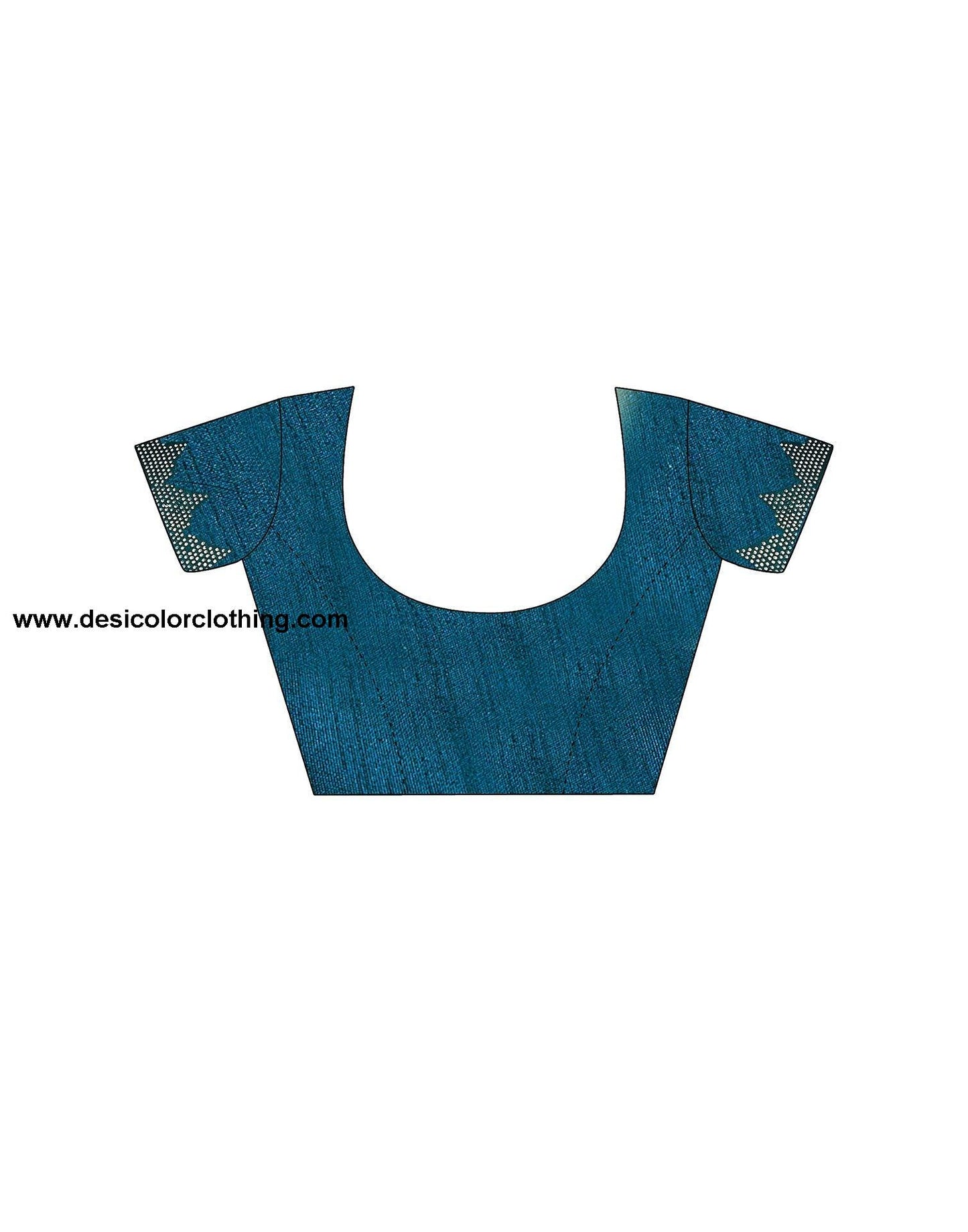 Dark Sea Blue Plain Georgette Saree