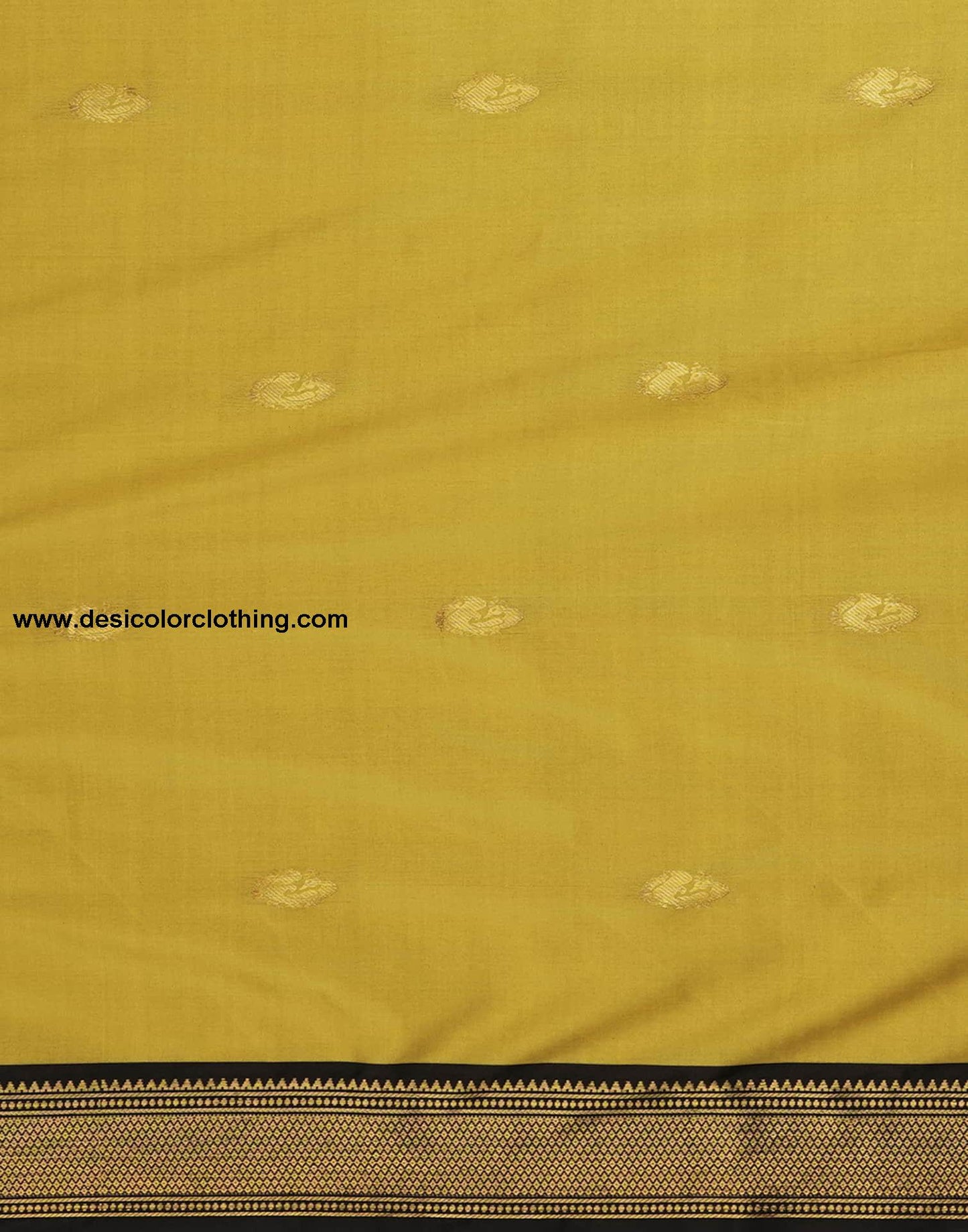 Yellow Kanjivaram Silk Woven Saree