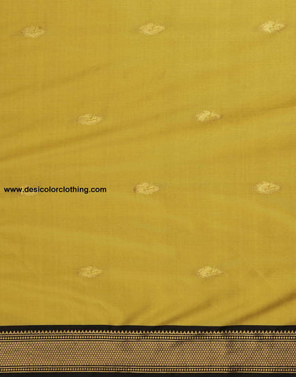 Yellow Kanjivaram Silk Woven Saree