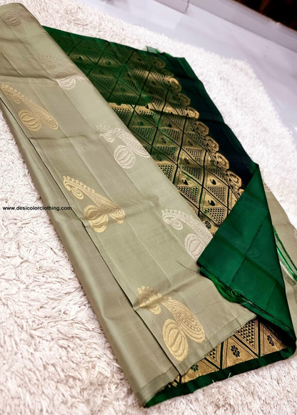 Kanchipuram Handwoven High Quality Lite Weight Soft Silk Sarees