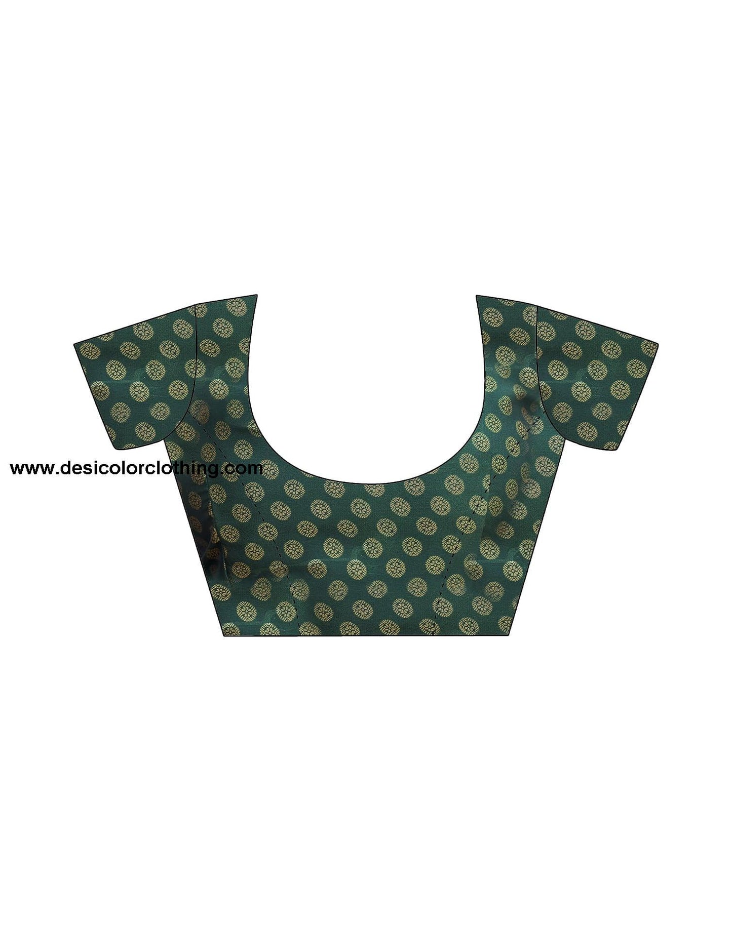 Dark Green Georgette Printed Saree