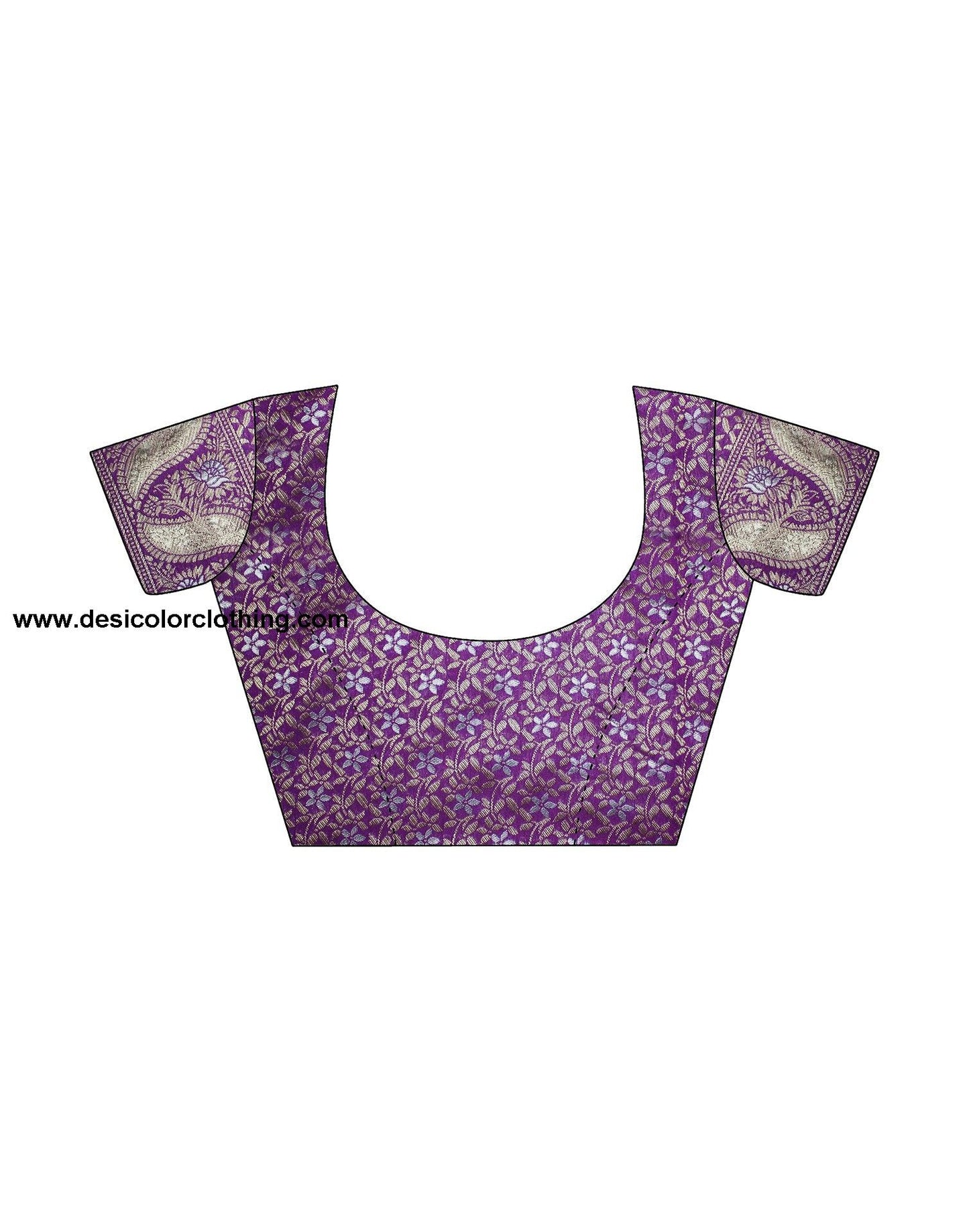 Purple Silk Plain Saree