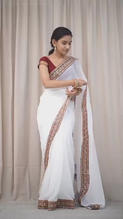 Pure Georgett silk saree