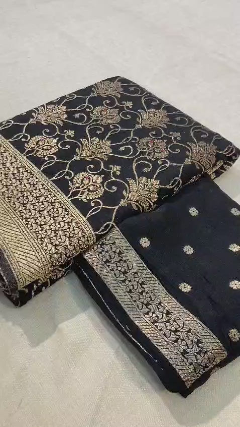 Pure Crepe Khadi Silk Saree